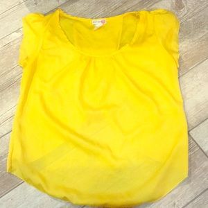 Body Central Yellow Blouse